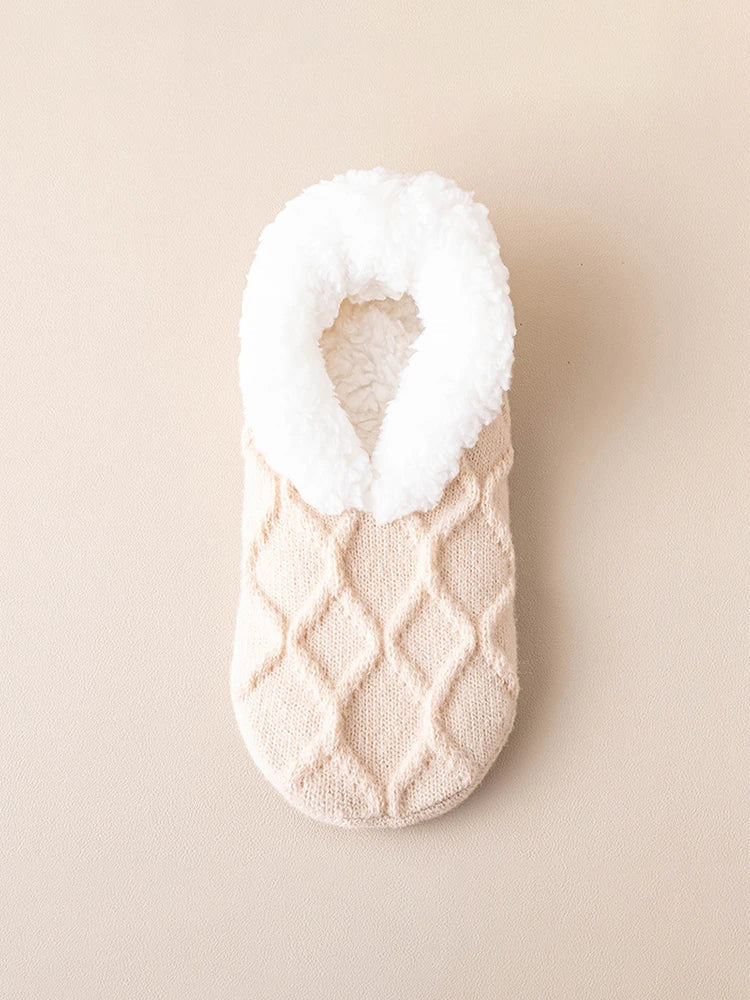 Womens Thick Lined Non-Slip Socks Indoor Floor