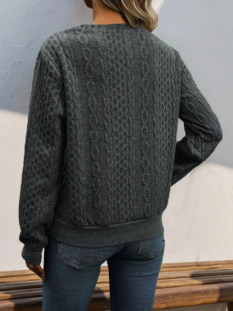 Womens Loose Sweater Sexy V Neck Knit Pullover Sweater