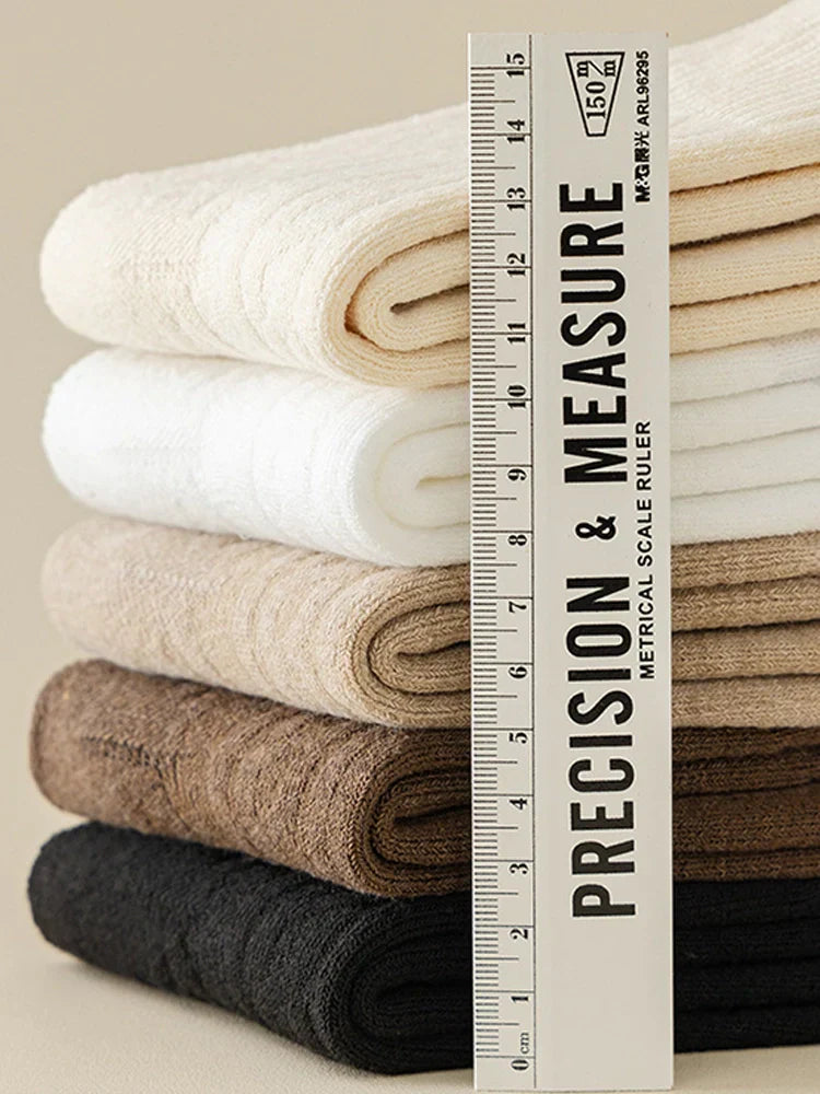 5-Pack Women's Cozy Thick Lining Warm Mid-Calf Socks