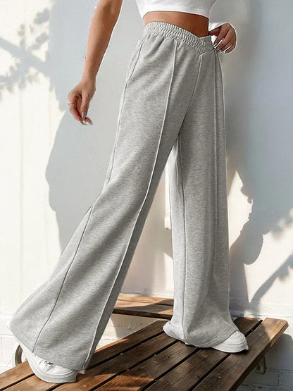 Womens Wide Leg Sweatpants Casual Loose Solid Color Pants