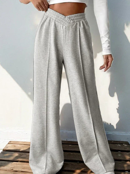 Womens Wide Leg Sweatpants Casual Loose Solid Color Pants