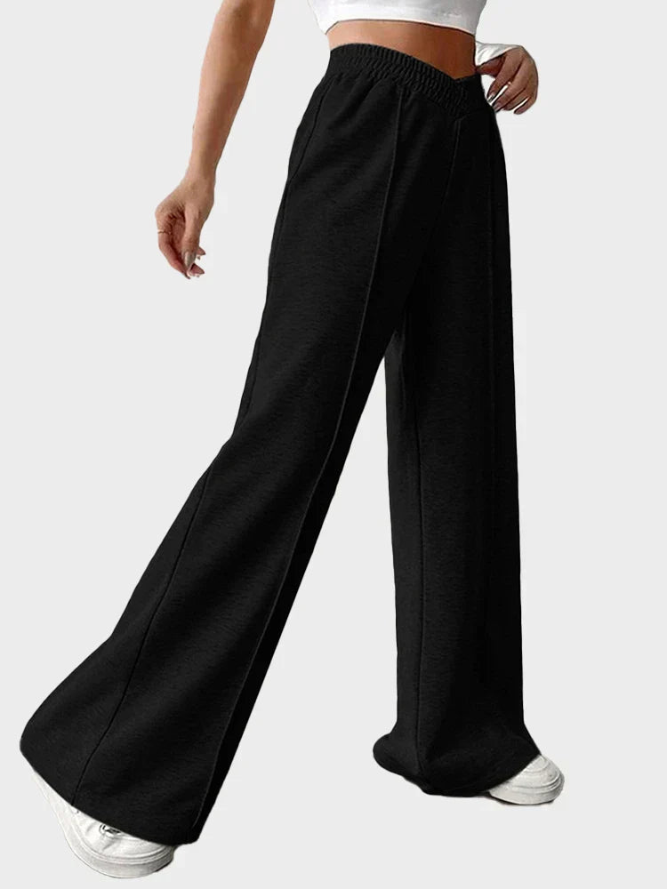 Womens Wide Leg Sweatpants Casual Loose Solid Color Pants