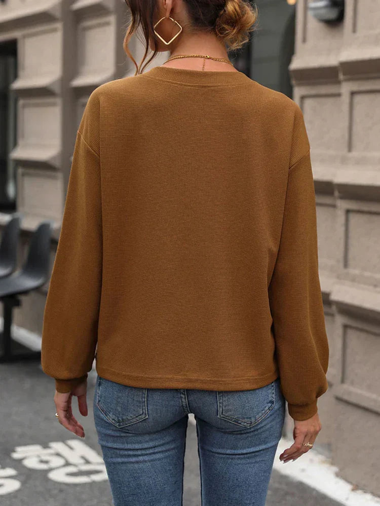 Womens V Neck Long Sleeve Tops