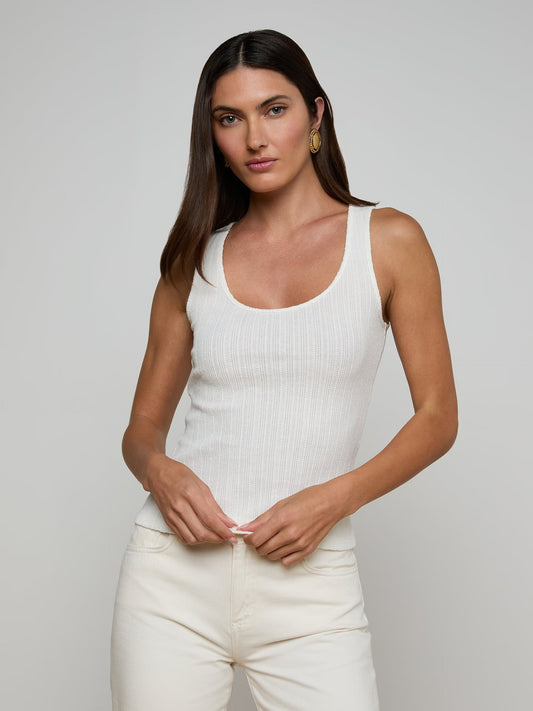Ivory Ribbed Tank Top